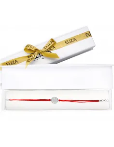 Srebrna Bransoletka Na sznurku - Pełne Kółko 2