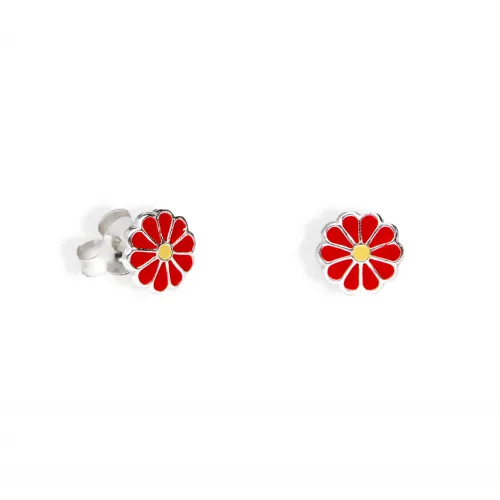 Srebrne Kolczyki Dziecięce - Kwiatki