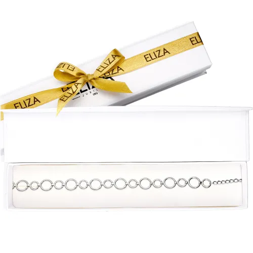 Srebrna Bransoletka - Kółka