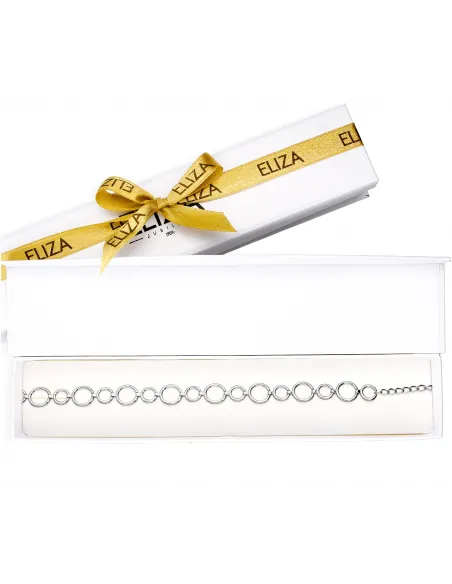 Srebrna Bransoletka - Kółka