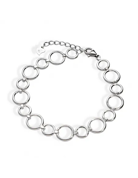 Srebrna Bransoletka - Kółka
