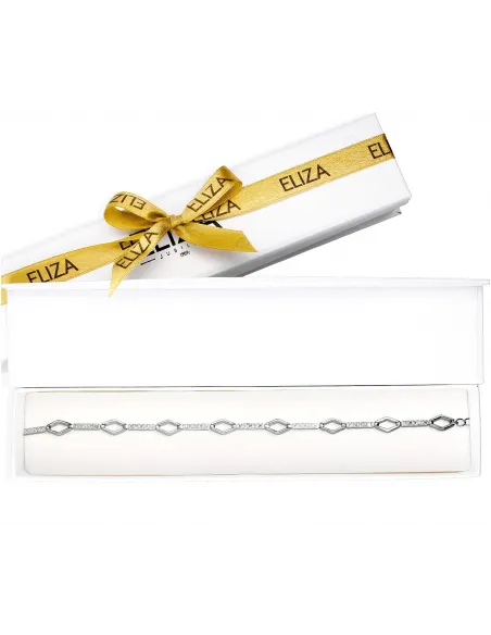 Srebrna Bransoletka Z Cyrkoniami