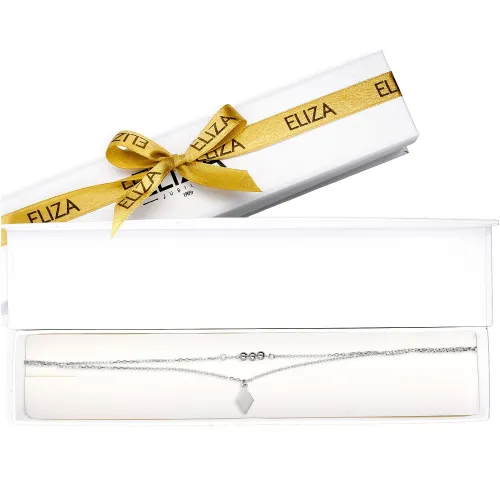 Srebrna Bransoletka Podwójna - Romb