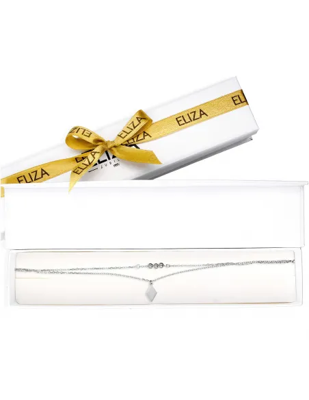 Srebrna Bransoletka Podwójna - Romb