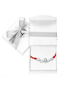 Srebrna Bransoletka Na Sznurku - Love I Nieskończoność 2