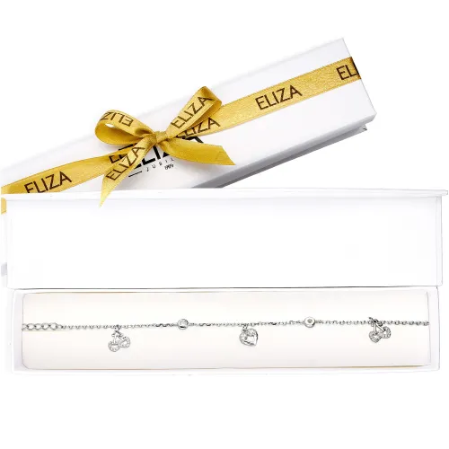 Srebrna Bransoletka Z Zawieszkami