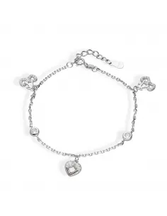 Srebrna Bransoletka Z Zawieszkami