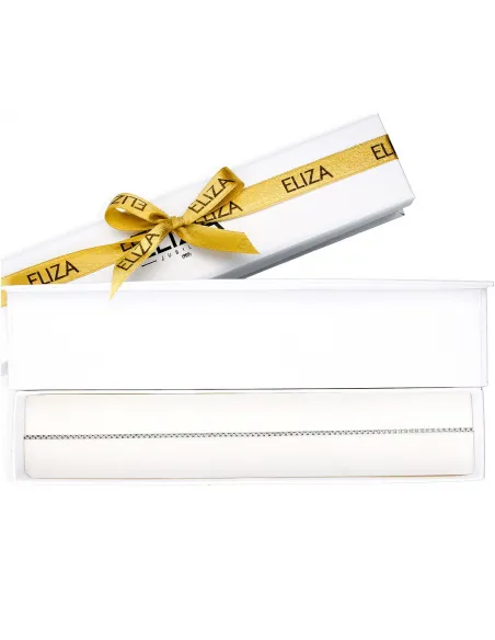 Srebrny Łańcuszek Kostka 50cm