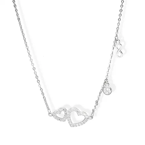 Srebrny Naszyjnik Serce Nieskończoność