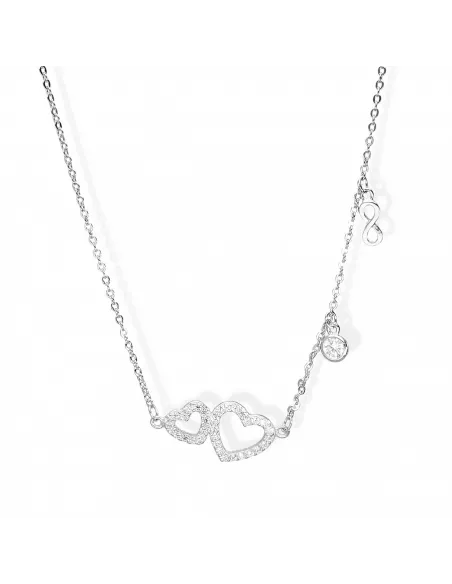 Srebrny Naszyjnik Serce Nieskończoność