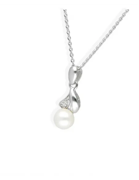 Srebrna Zawieszka PERŁA Cyrkonie