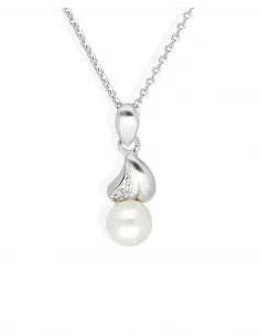 Srebrna Zawieszka PERŁA Cyrkonie