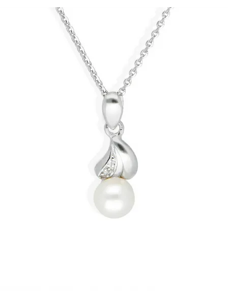 Srebrna Zawieszka PERŁA Cyrkonie