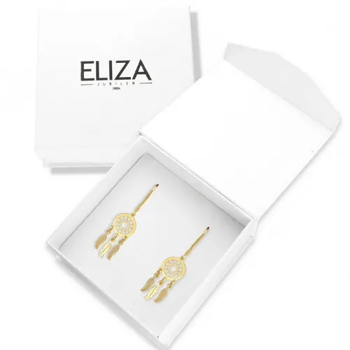 Pozłacane Kolczyki - Łapacz Snów