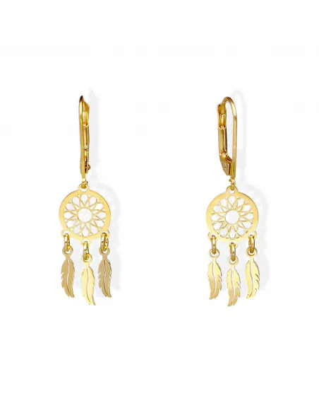 Pozłacane Kolczyki - Łapacz Snów