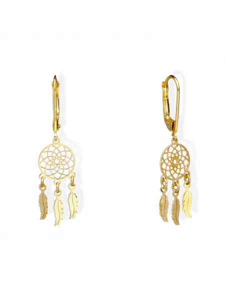 Pozłacane Kolczyki - Łapacz Snów