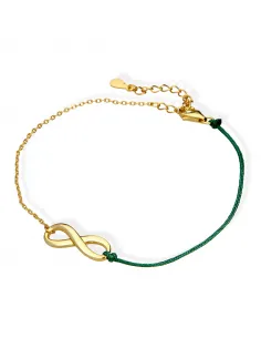 Pozłacana Bransoletka Na Sznurku - Nieskończoność