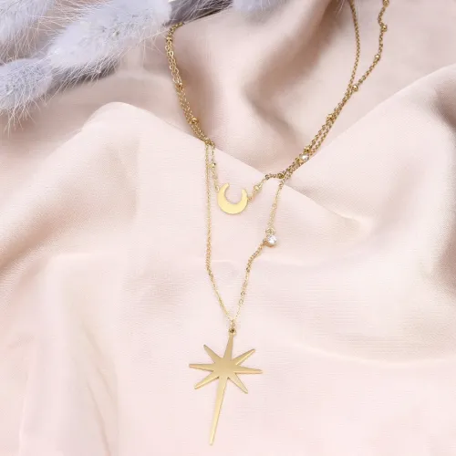 Naszyjnik STAL CHIRURGICZNA Podwójny