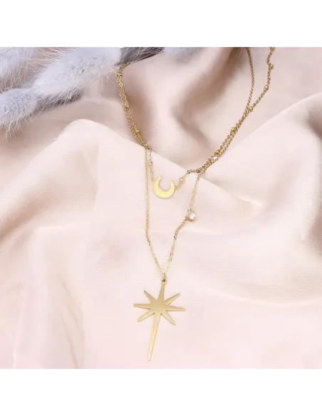 Naszyjnik STAL CHIRURGICZNA Podwójny