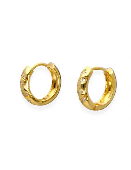 Pozłacane Kolczyki Zdobione Koła