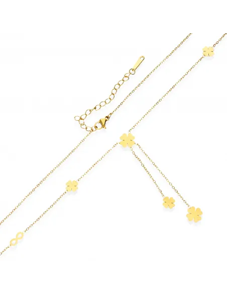 Pozłacany Naszyjnik Koniczynka