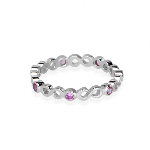 Srebrny Pierścionek Nieskończoność