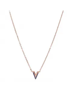 Srebrny Naszyjnik Z Niebieskimi Cyrkoniami