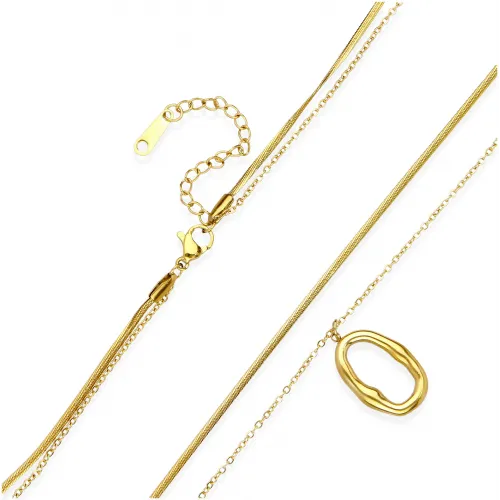 Naszyjnik STAL CHIRURGICZNA Podwójny