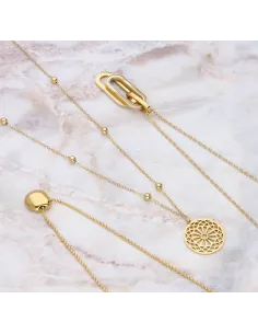 Naszyjnik STAL CHIRURGICZNA - Gładka Muszelka 2