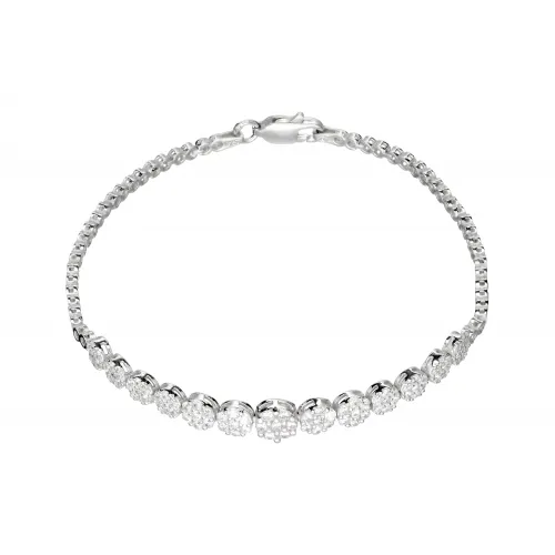 Srebrny komplet z cyrkoniami