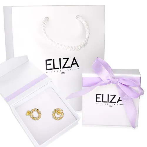 Pozłacane Kolczyki - Cyrkonie