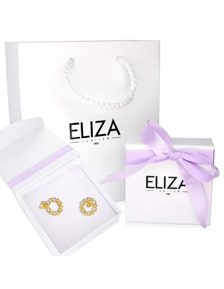 Pozłacane Kolczyki - Cyrkonie