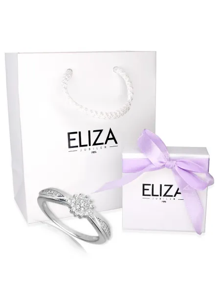 Srebrny Pierścionek Z Cyrkoniami