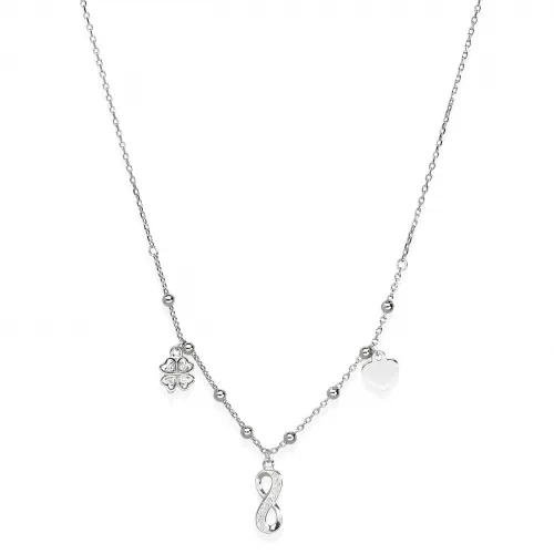 Srebrny Naszyjnik Wieloelementowy