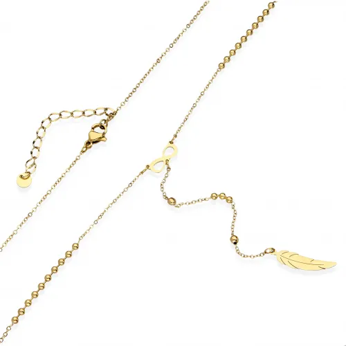 Naszyjnik STAL CHIRURGICZNA Krawatka Piórko