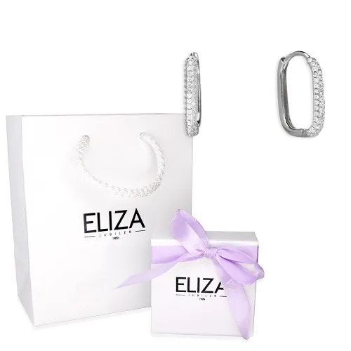 Srebrne Kolczyki Owalne