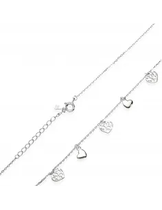 Srebrny Naszyjnik Z Serduszkami 2