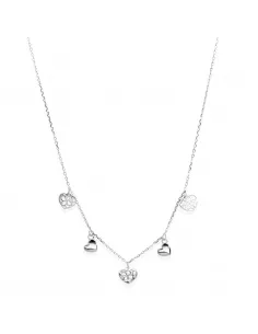 Srebrny Naszyjnik Z Serduszkami