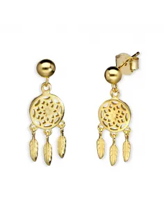 Pozłacane Kolczyki - Łapacz Snów