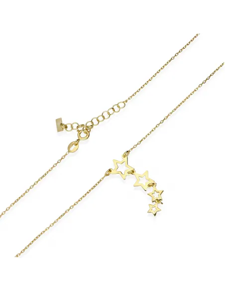 Pozłacany Naszyjnik - Krawatka Gwiazdki