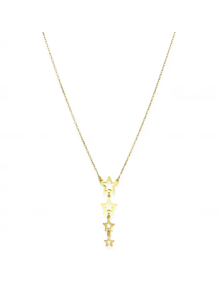 Pozłacany Naszyjnik - Krawatka Gwiazdki
