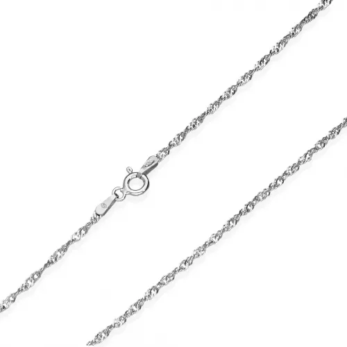 Srebrny Łańcuszek - Singapur 42cm