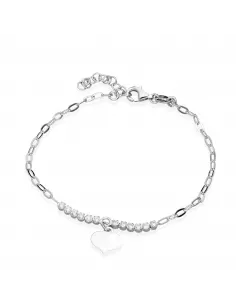 Srebrna Bransoletka - Blaszka Serduszko