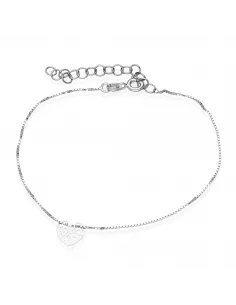 Srebrna Bransoletka - Ażurowe Serduszko