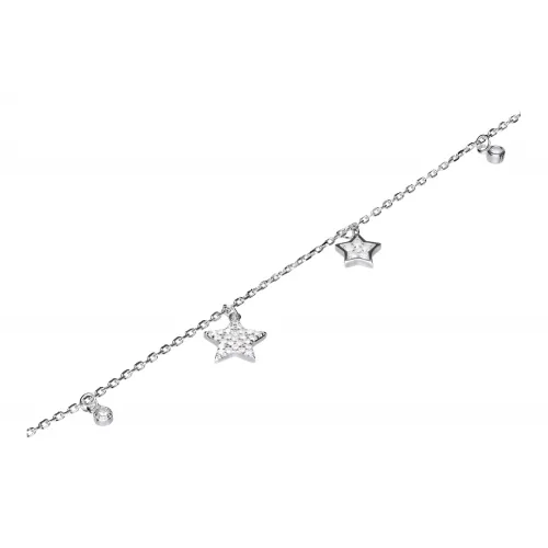 Srebrna bransoletka z gwiazdkami