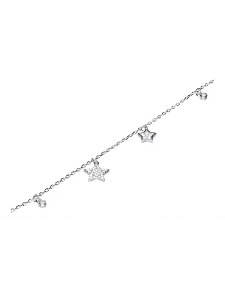 Srebrna bransoletka z gwiazdkami
