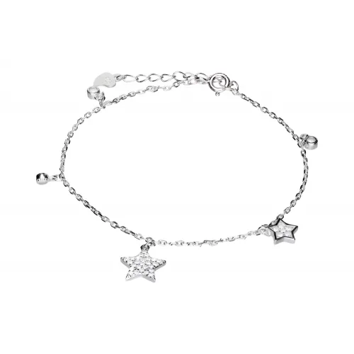 Srebrna bransoletka z gwiazdkami