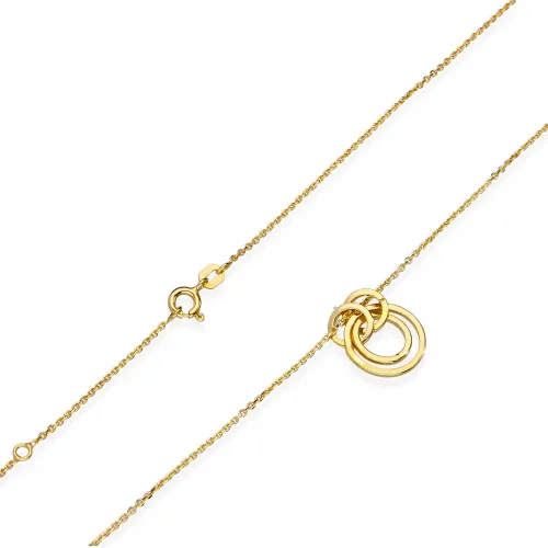 Pozłacany Naszyjnik Kółka