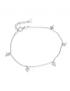 Srebrna Bransoletka Cyrkonie