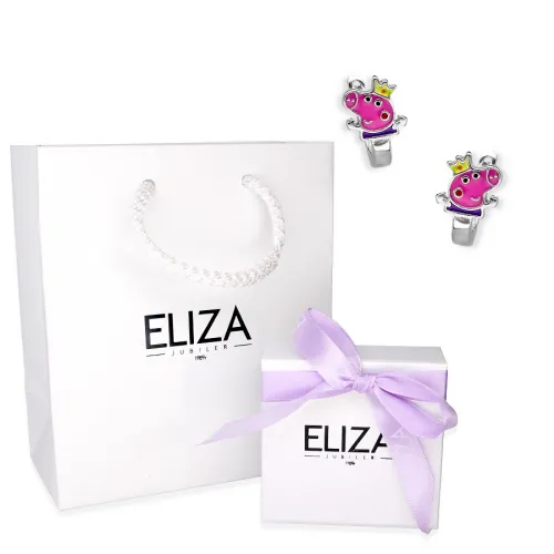 Srebrne Kolczyki - Świnka Peppa